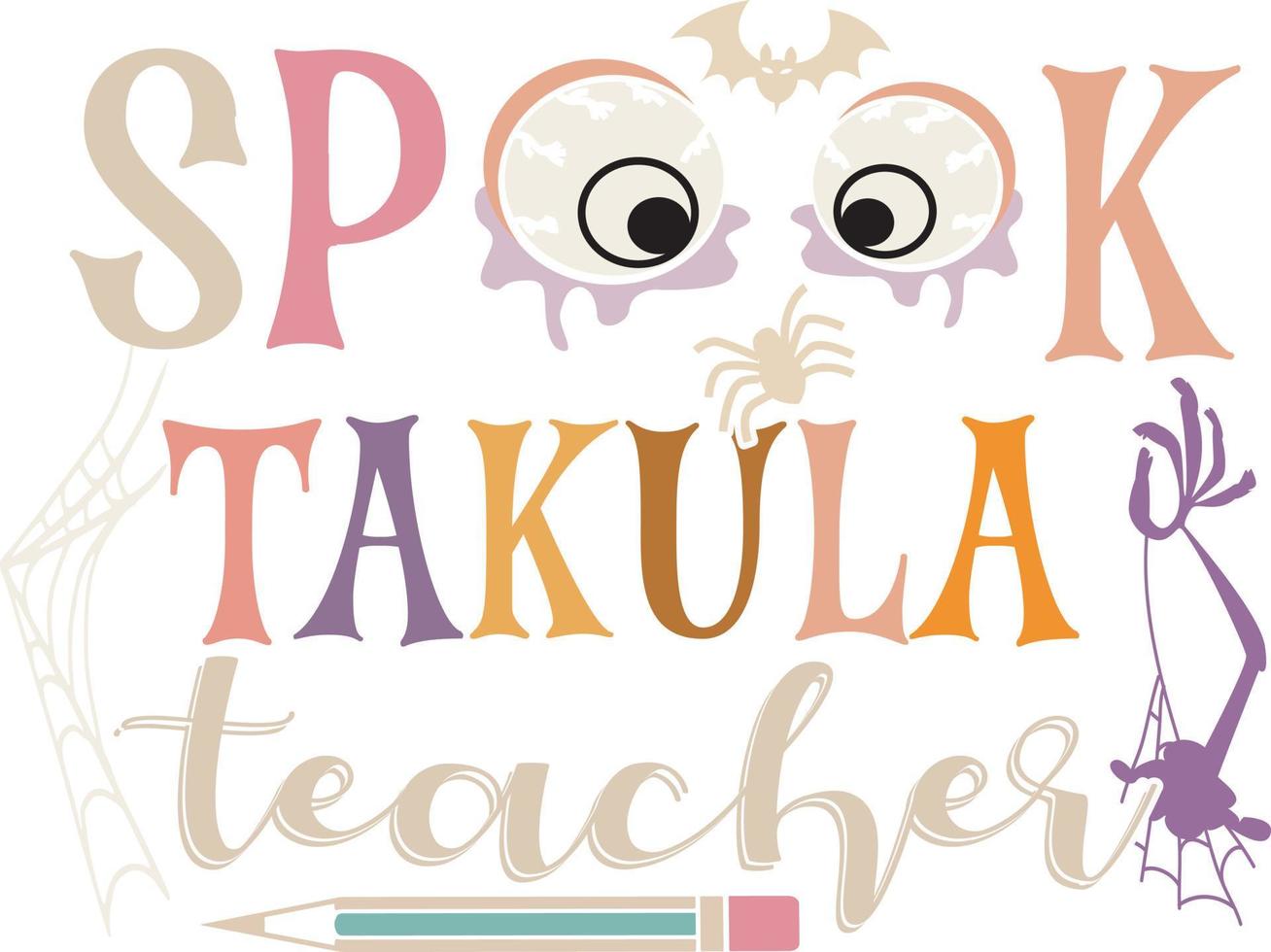 Spooky takula teacher vector
