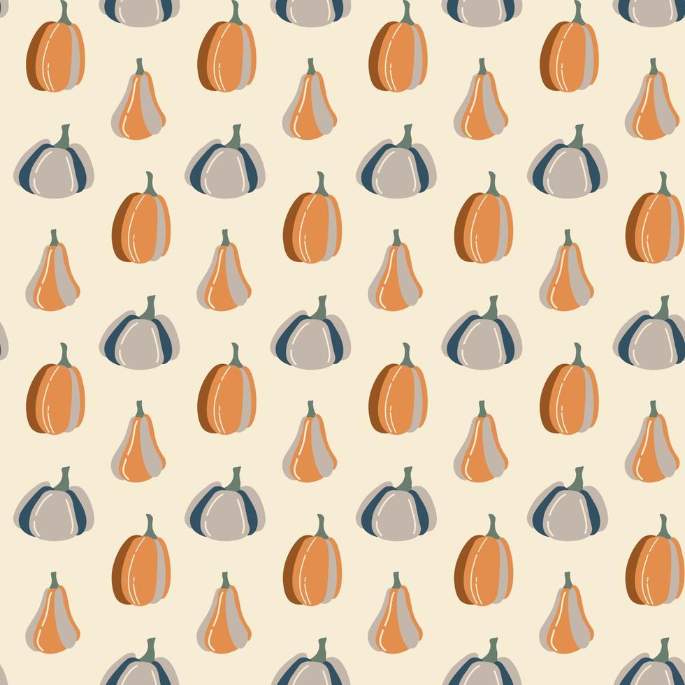Seamless Vector Pattern Autumn Fall Pumpkin Thanksgiving