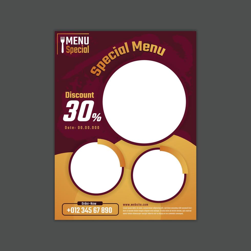 Restaurant Special delivery Poster vector template