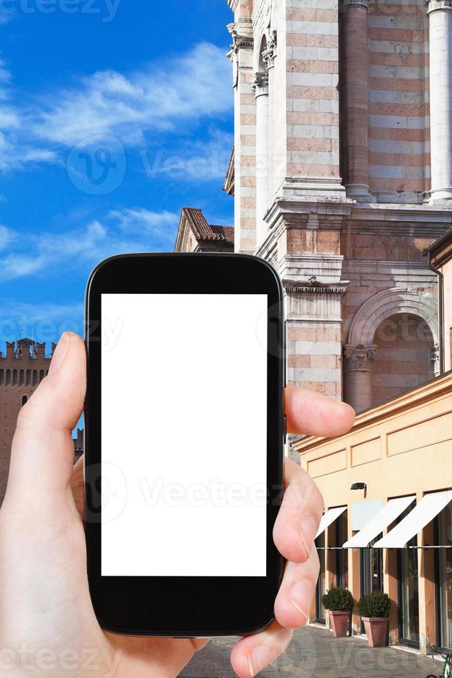 tourist photographs of Cathedral in Ferrara photo