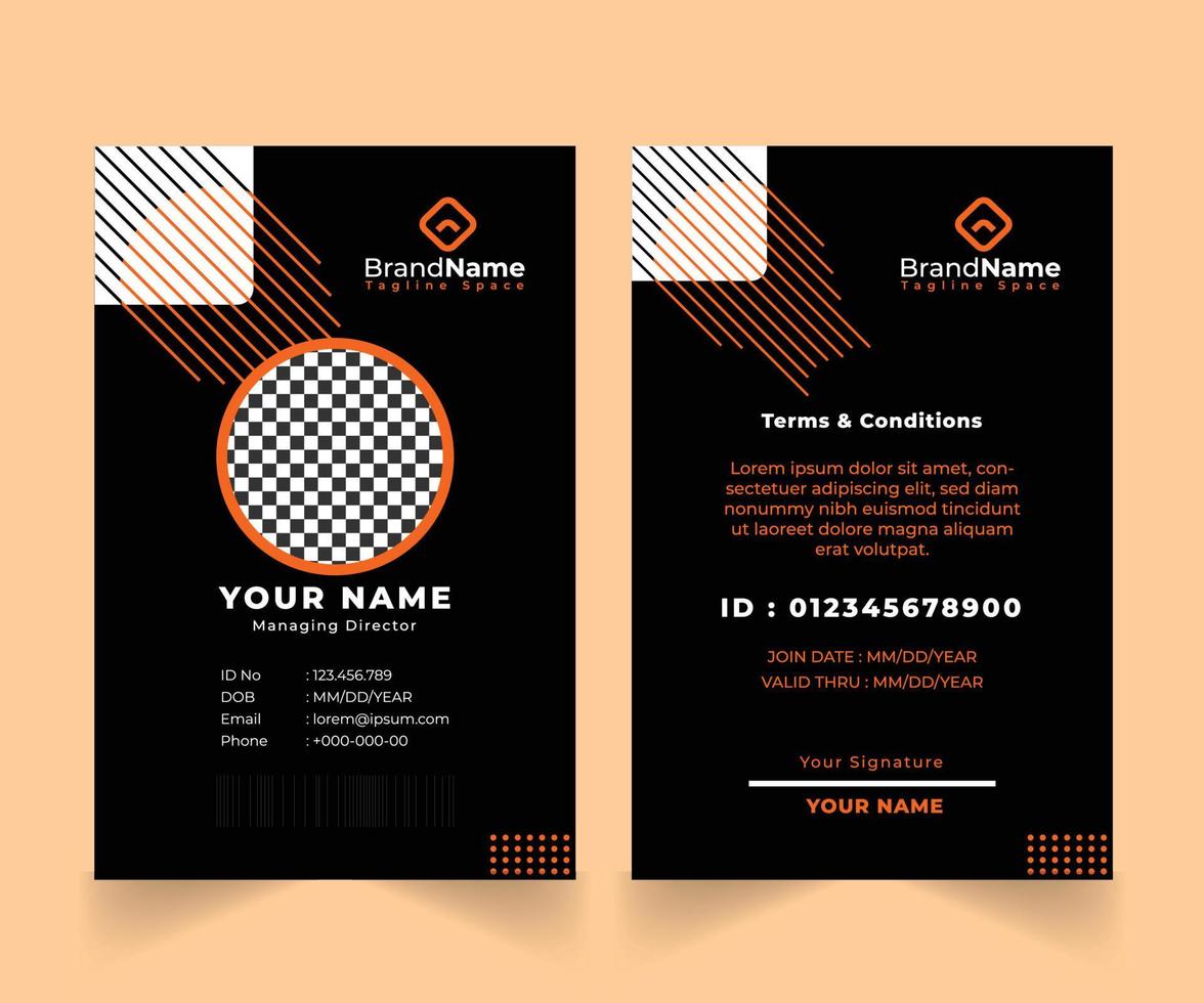 Creative id cards template vector
