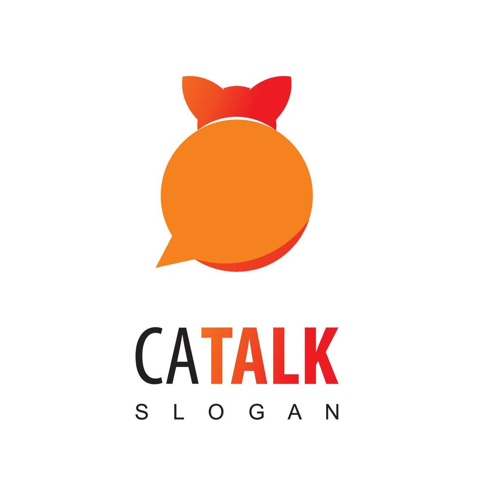 Cat Talk, Pet Consulting Logo vector