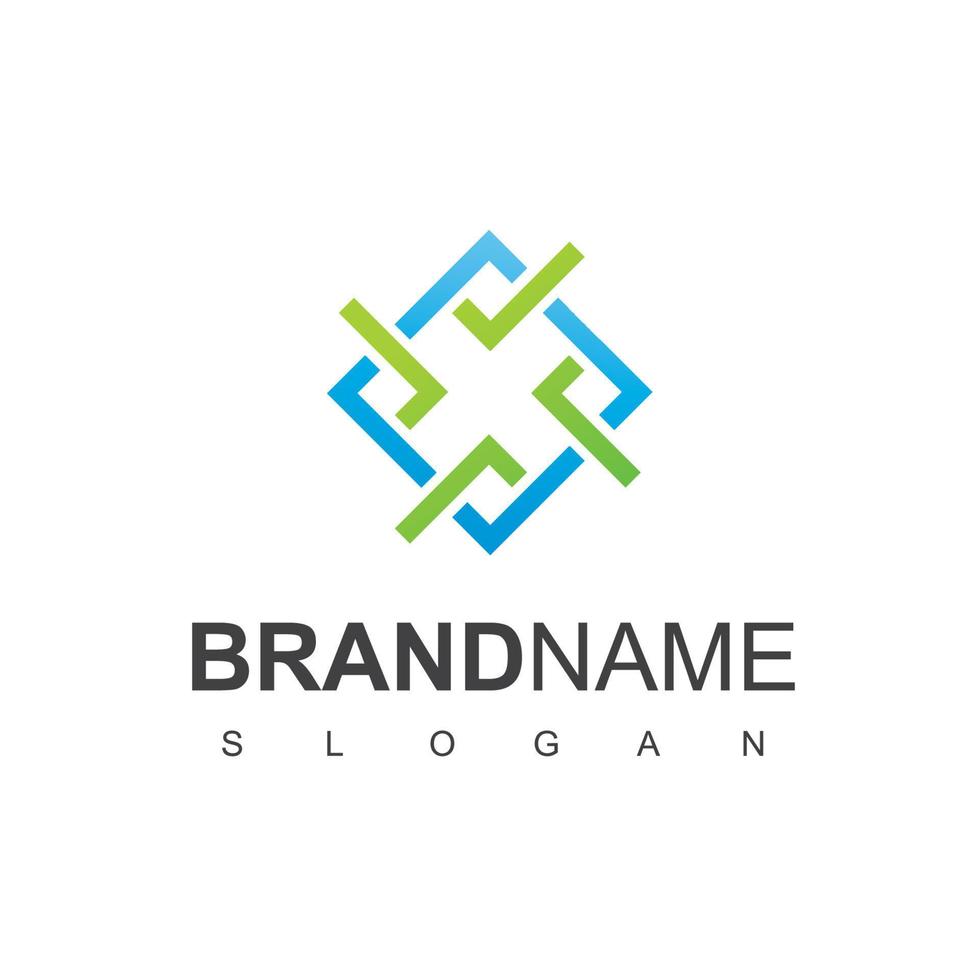 Abstract Square Logo Design Template vector
