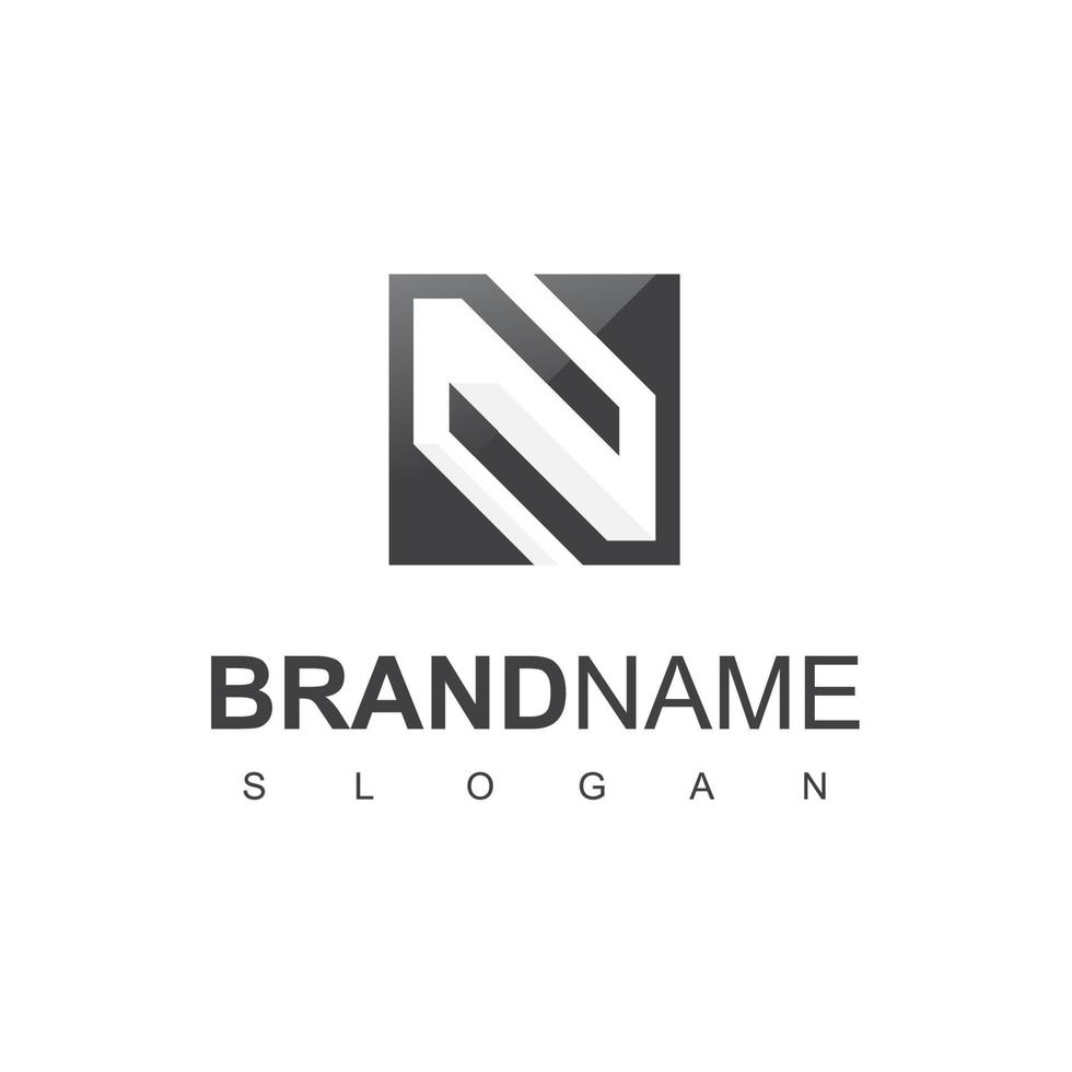 N Initial Logo Vector Design Template
