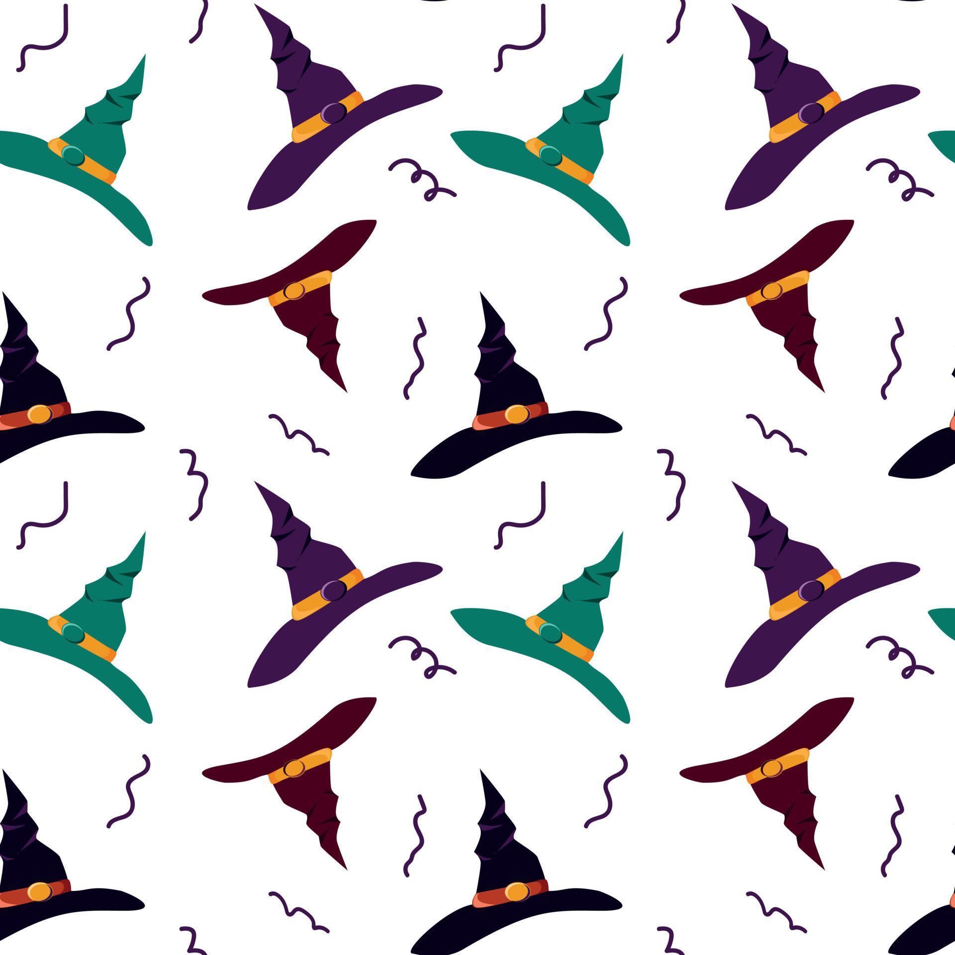 Witch Hat Pattern 12671186 Vector Art at Vecteezy
