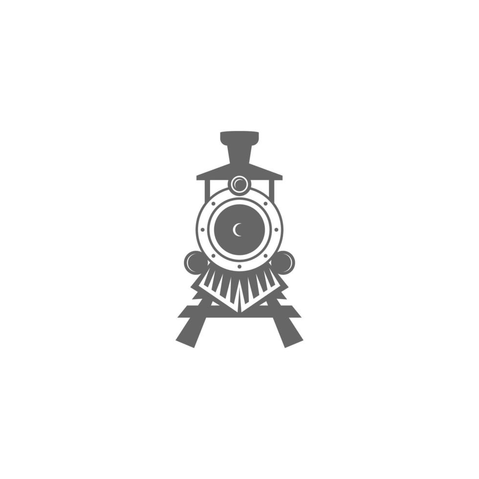 ilustración de diseño de icono de logotipo de locomotora vector