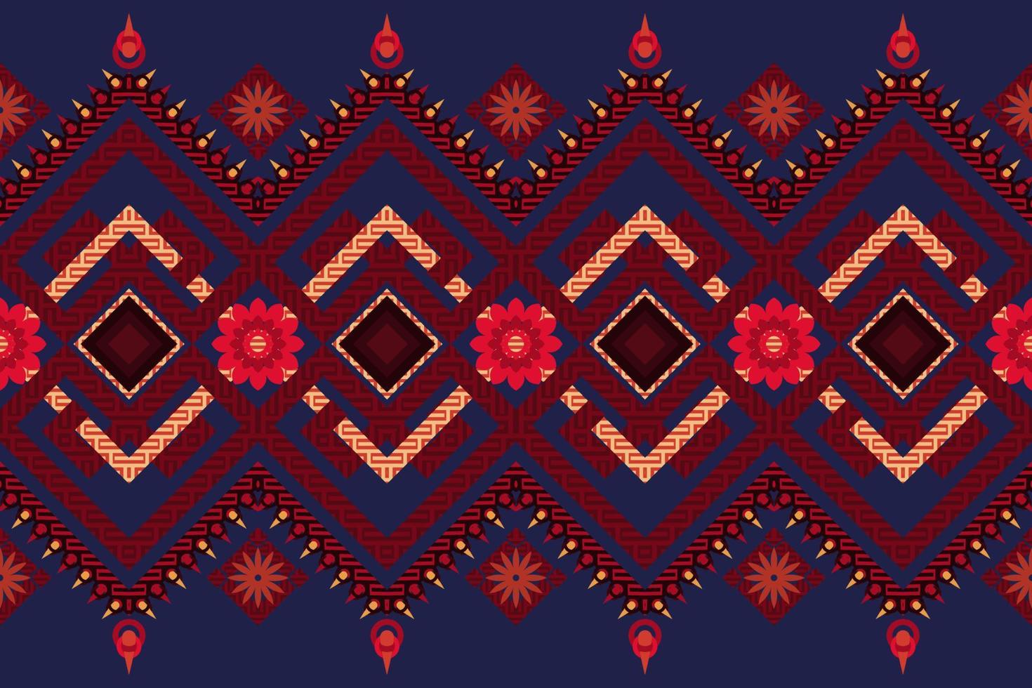 Abstract geometric background pattern design, blouse pattern, carpet pattern, Asian retro style. vector
