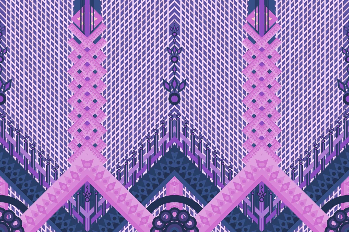 Abstract geometric background pattern design, blouse pattern, carpet pattern, Asian retro style. vector