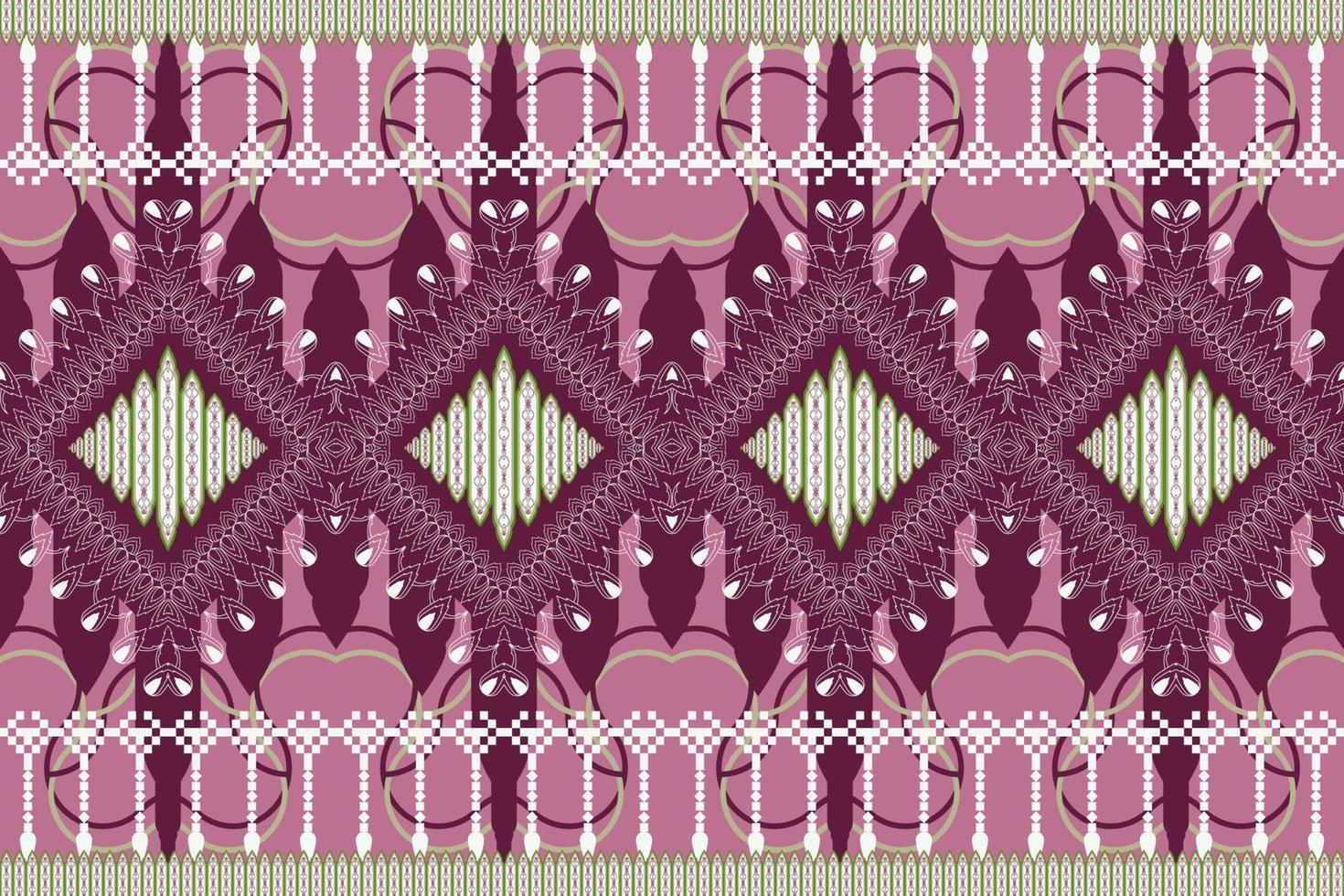 Abstract geometric background pattern design, blouse pattern, carpet pattern, Asian retro style. vector