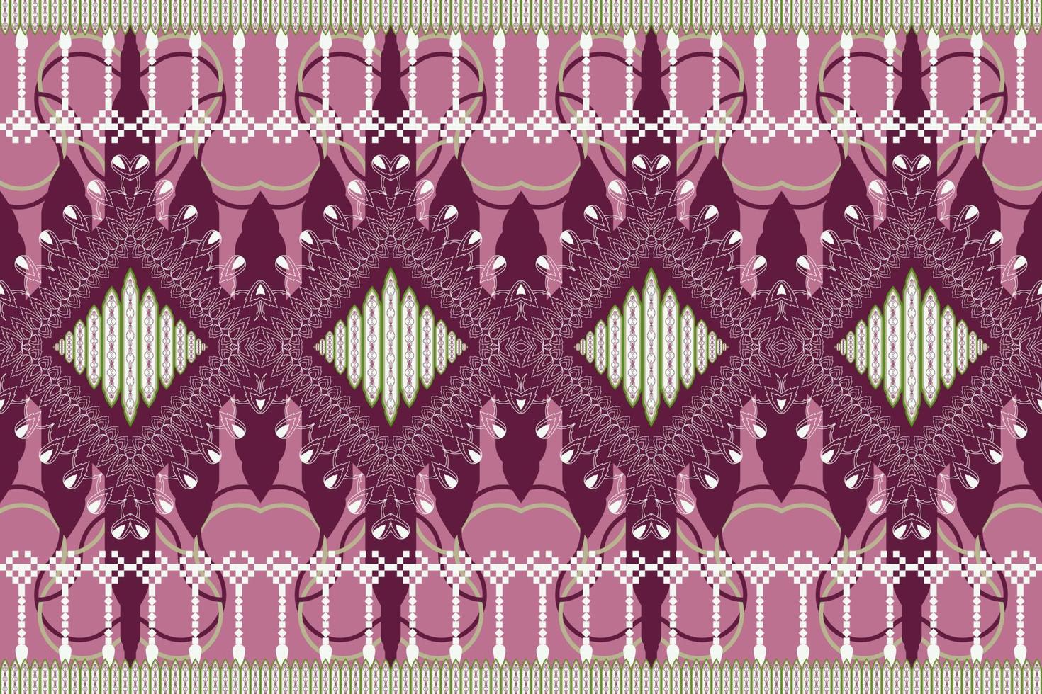 Abstract geometric background pattern design, blouse pattern, carpet pattern, Asian retro style. vector