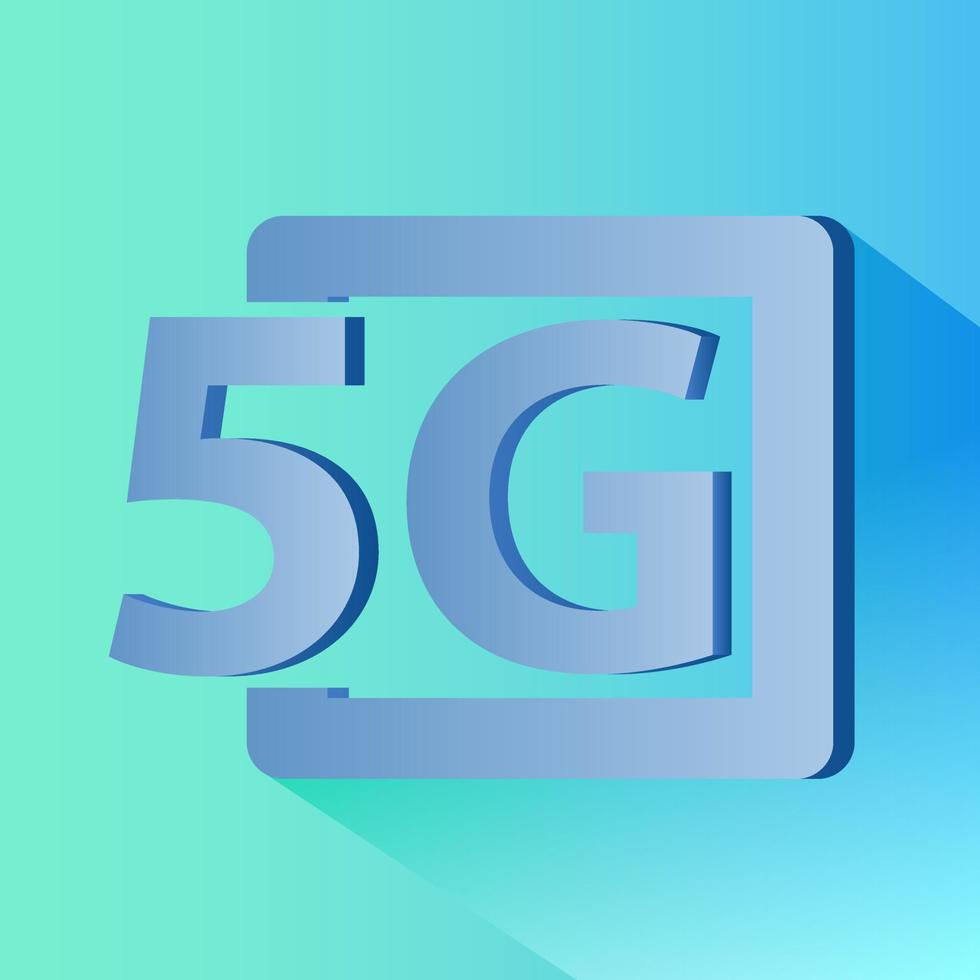 Conexión 5g logo.icono plano para diseño web.ilustración vectorial. vector