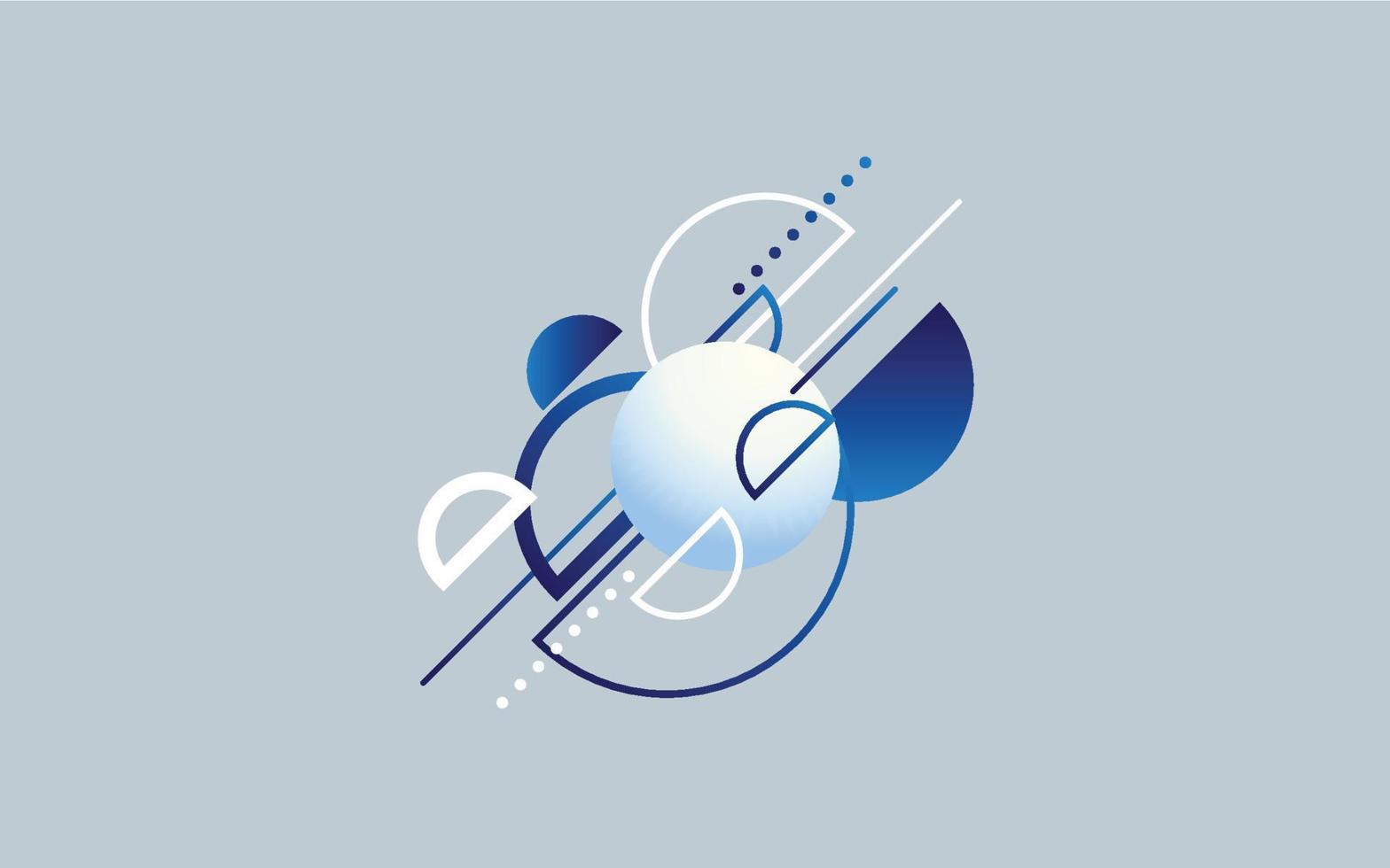 Abstract Blue Modern Technology Background. Vector illustration