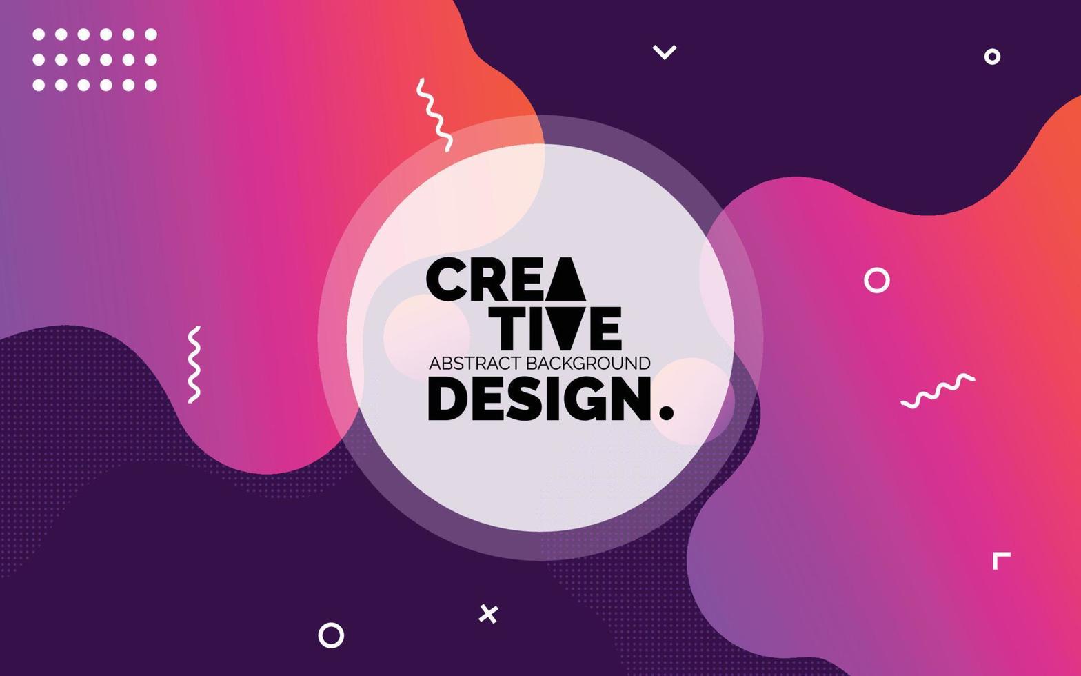 Colorful Creative template banner with gradient color. Design with liquid shape. Vector illustration