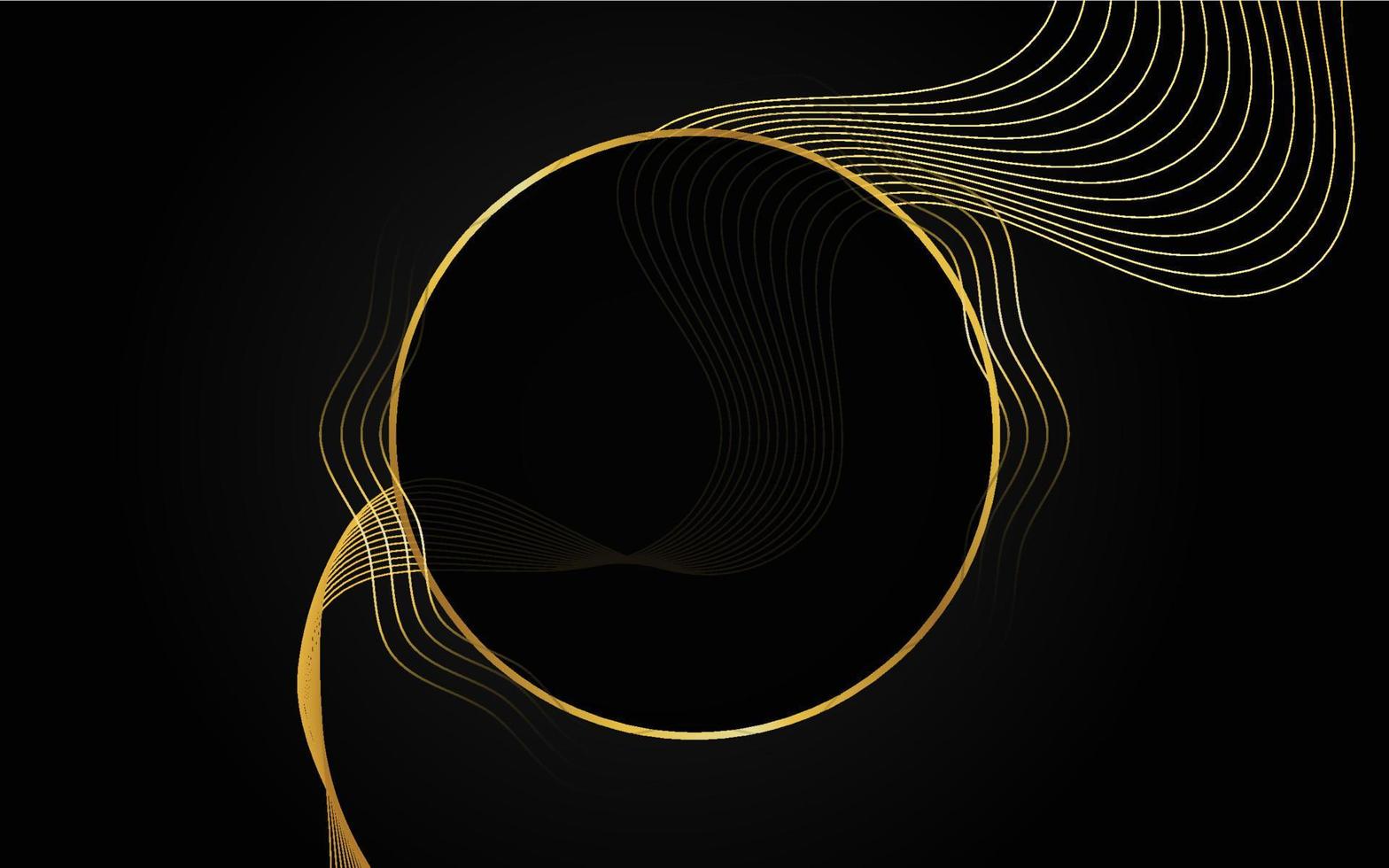 Gold triangle pattern line on black background. Premium luxury geometric pattern. Triangular golden light seamless texture vector