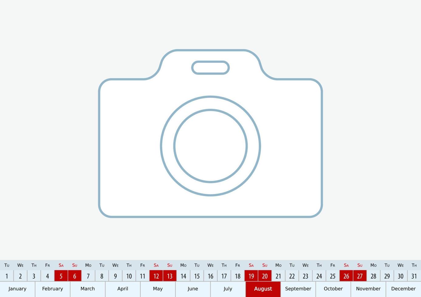 agosto de 2023 para calendario de escritorio. plantilla vectorial vector