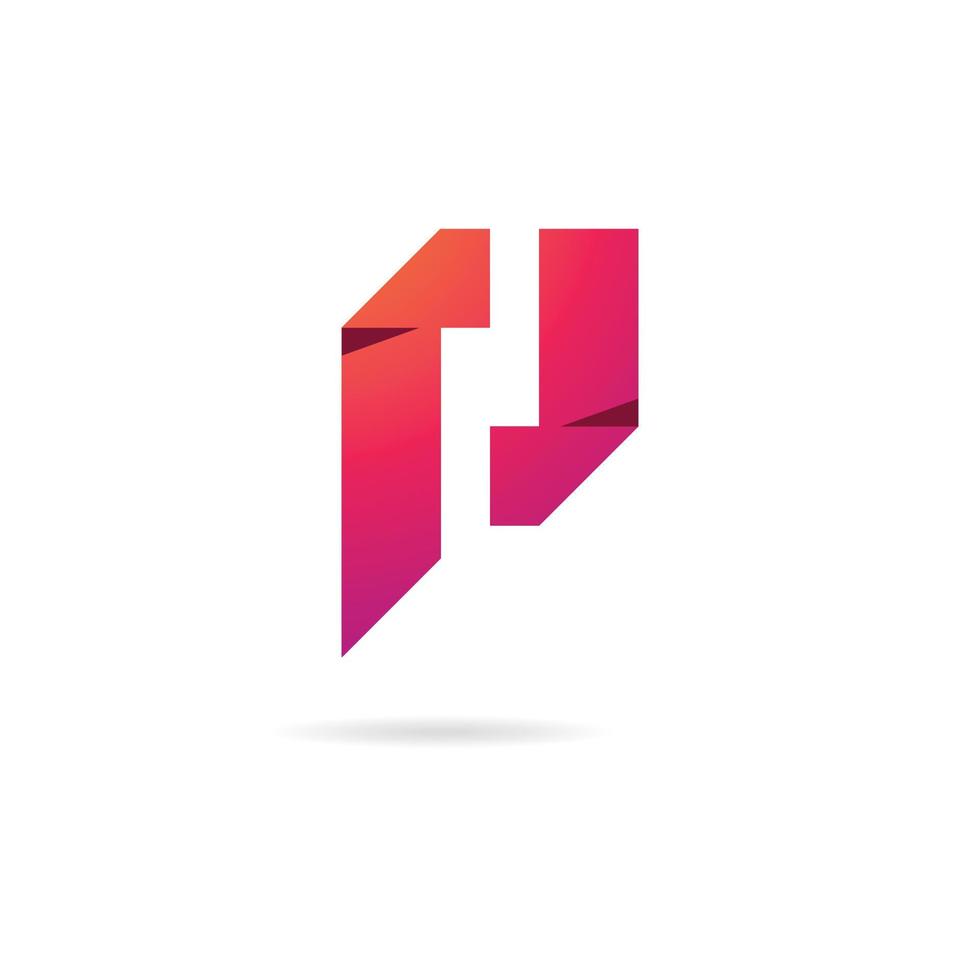 Letter P logo symbol design template vector