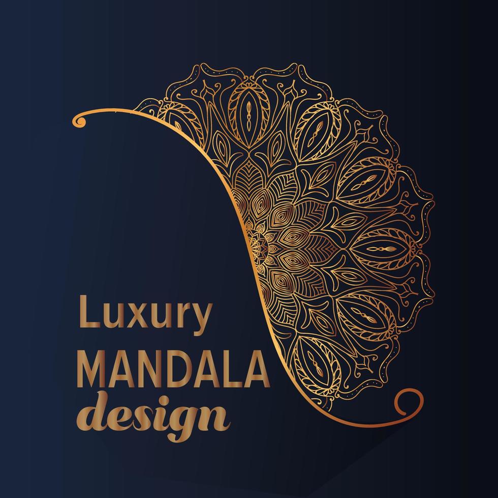 Luxury mandala background design vector