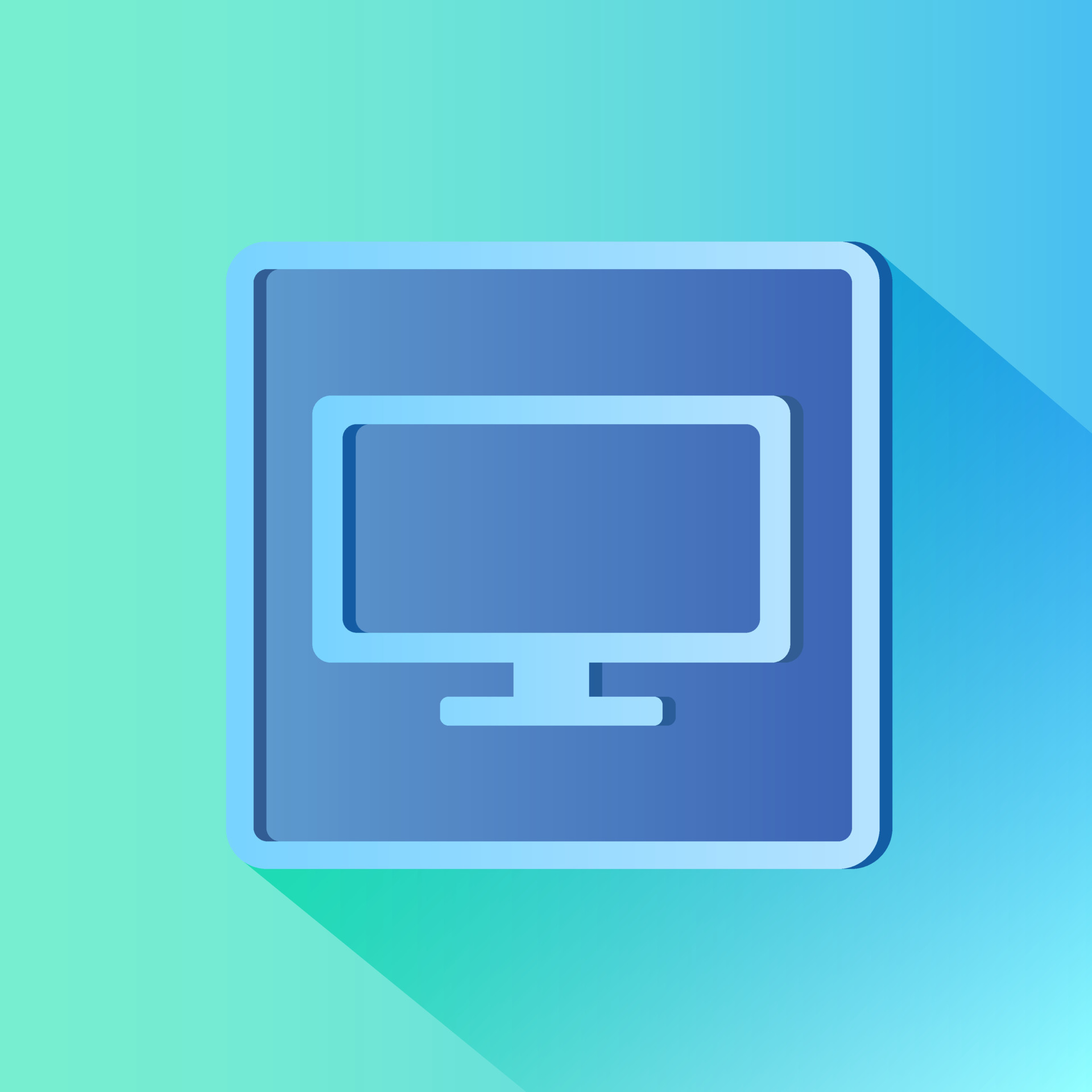 The monitor icon.Flat icon for web design.Vector illustration. 12672628 Vector Art at Vecteezy