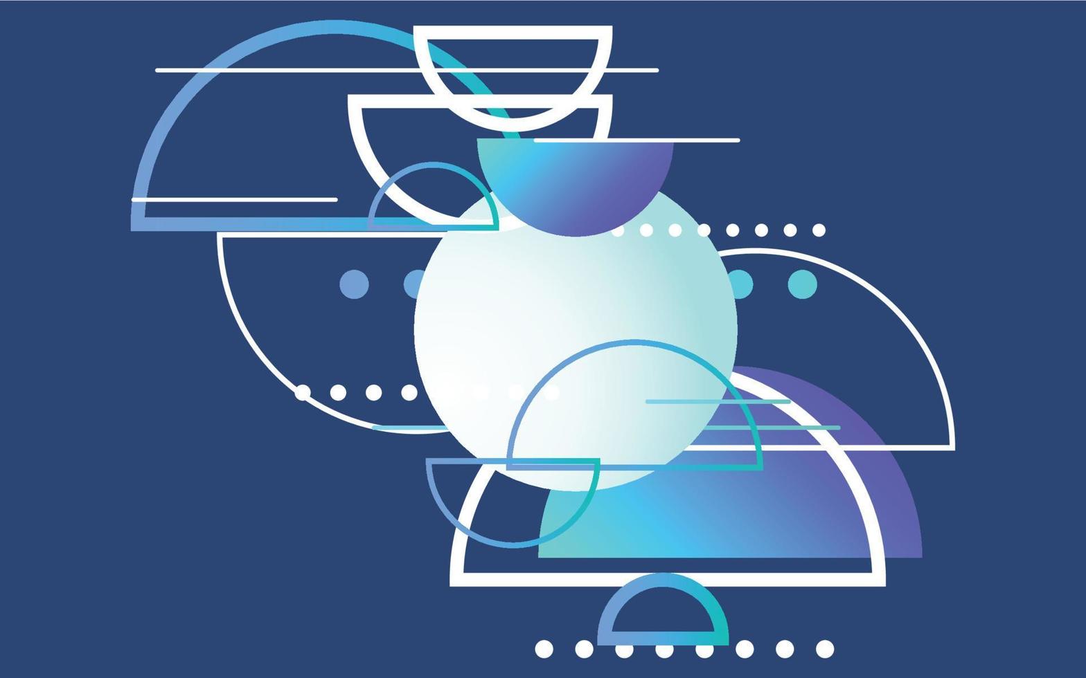 Overlapping Design elements on Blue Background. Vector illustration