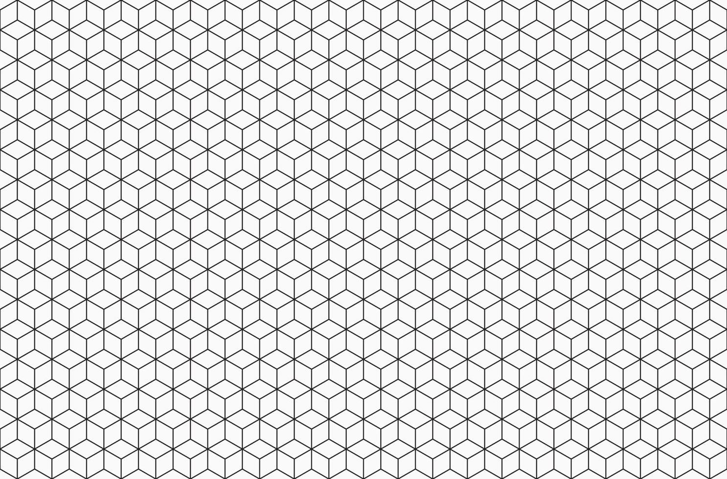 Geometric line art background. Simple artwork illustration of flat shapes, square segments, parallelograms, rhombuses, hexagons. Luxury premium seamless pattern backdrop, vector in black and white.