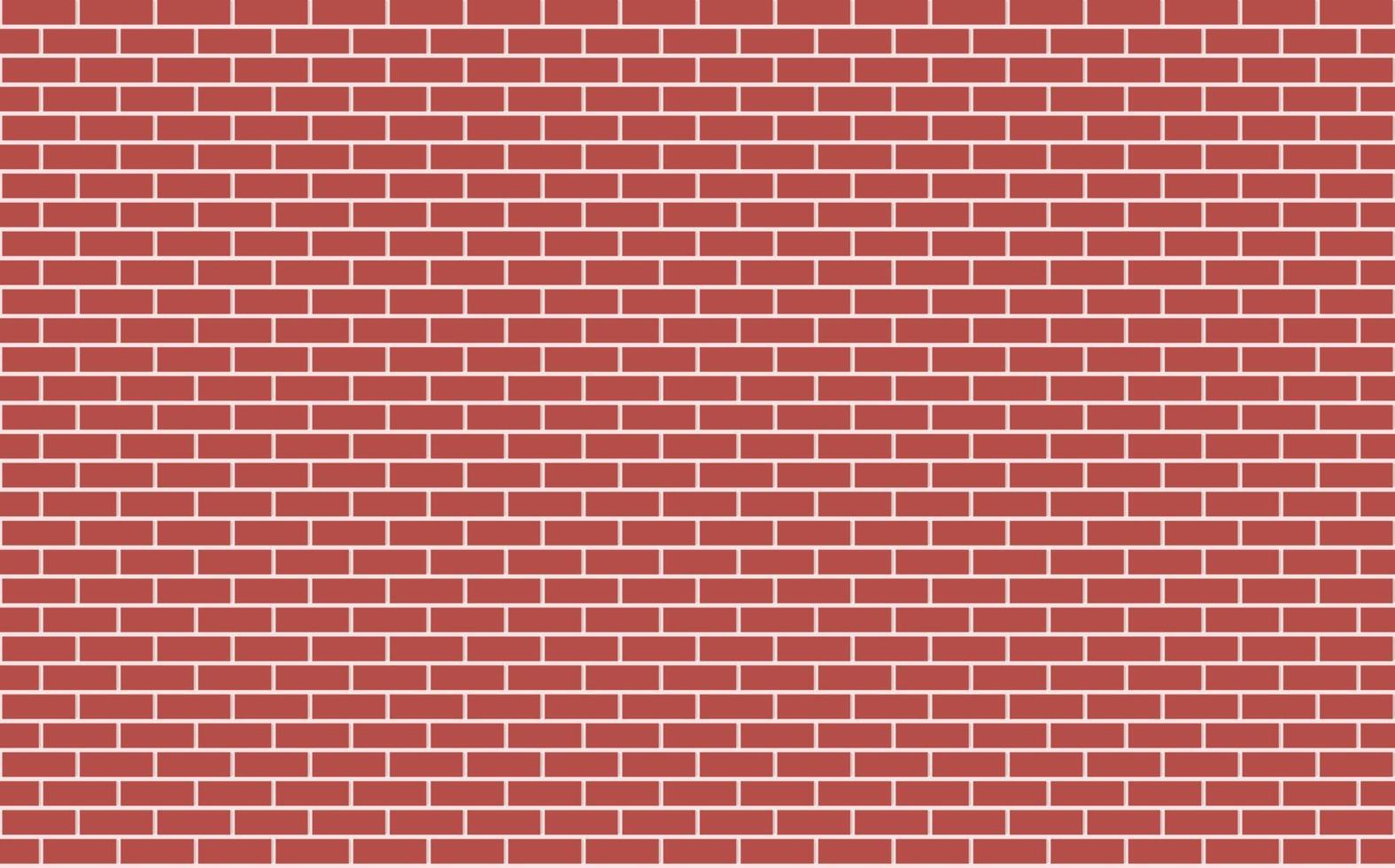 Red brick wall background. Geometric seamless pattern texture. Simple flat vector, arranged rectangular shape. Illustration of brown concrete brick, building materials, house walls. For backdrops. vector