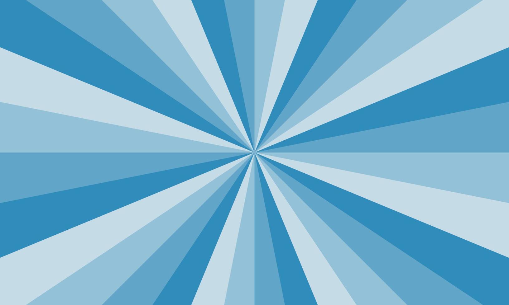 Abstract explosion background for presentation in gradient blue color. Light glare effect background. Blue sunburst pattern background. Vector illustration of a radial ray.