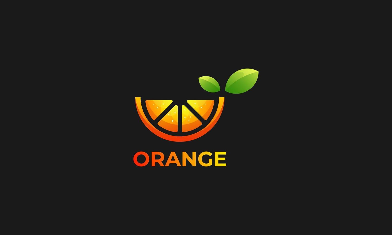 Orange fruit logo design Vector icon illustration design