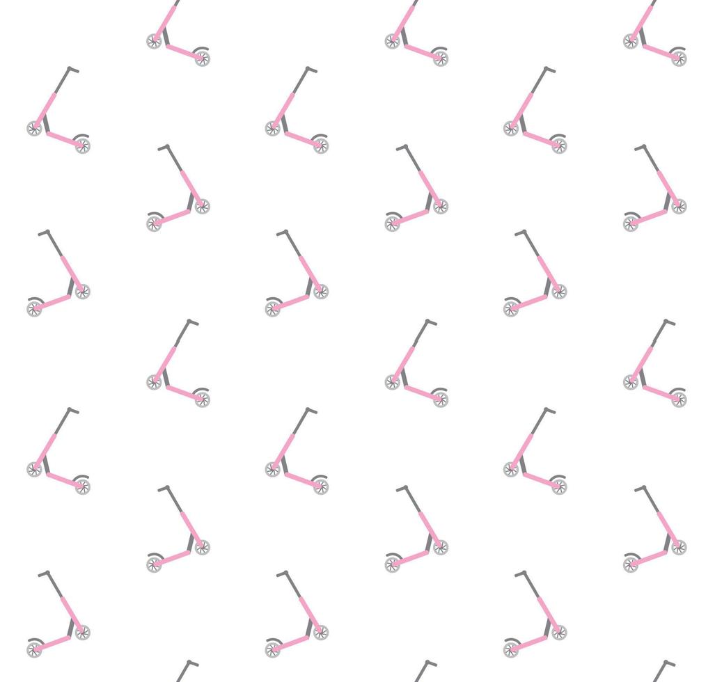 Seamless pattern of scooter vector