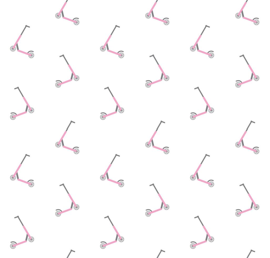 Seamless pattern of scooter vector