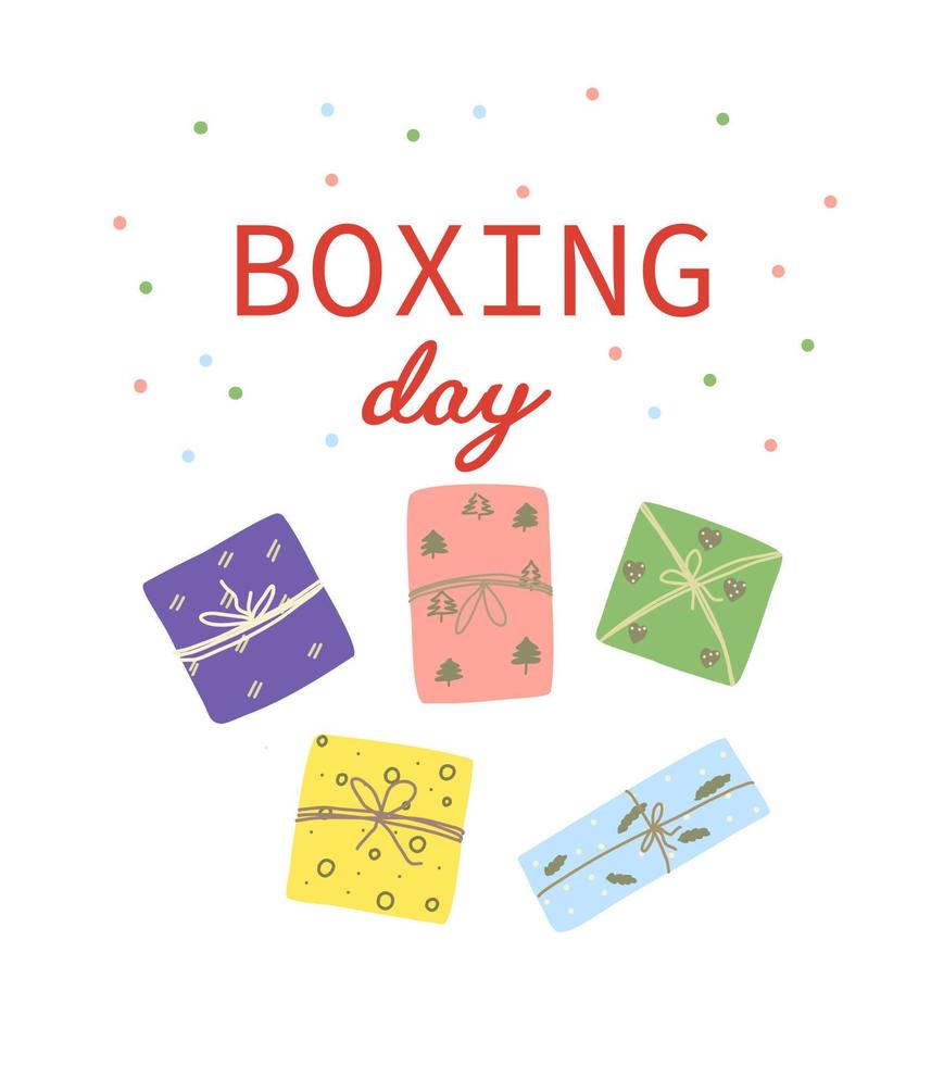 Hand drawn boxing day sale vector