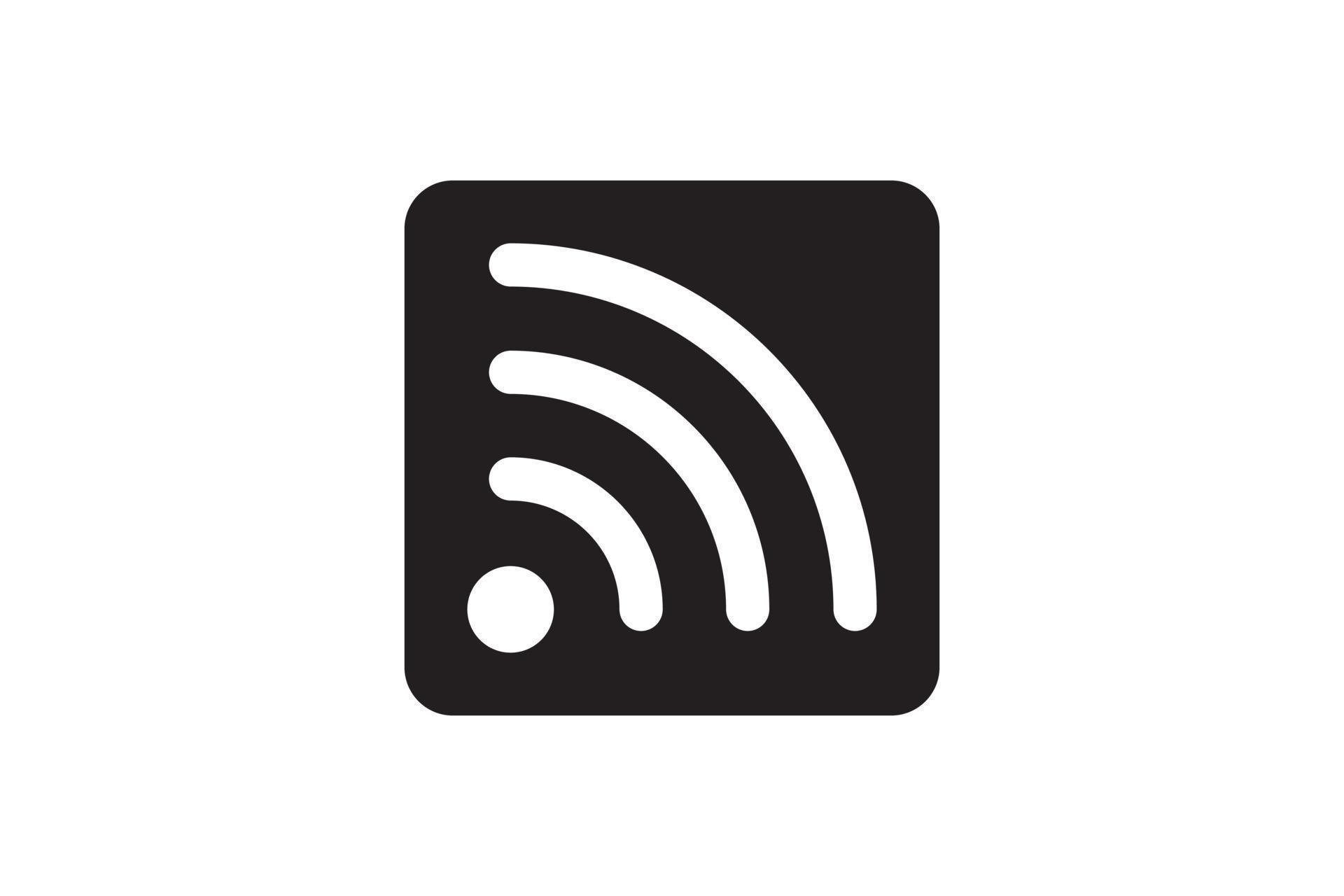 Wi Fi symbol signal connection. Vector wireless technology