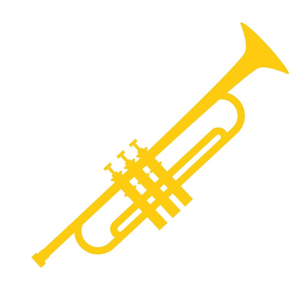 Musical instrument trumpet. element for carnival vector