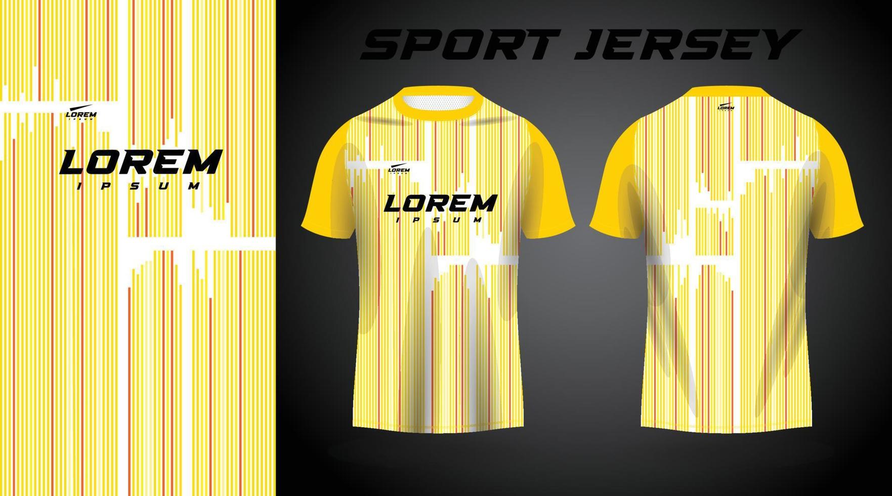 yellow shirt sport jersey design vector