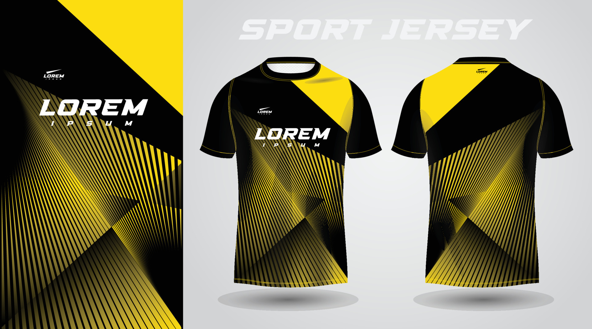 black and yellow shirt sport jersey design 12673446 Vector Art at Vecteezy