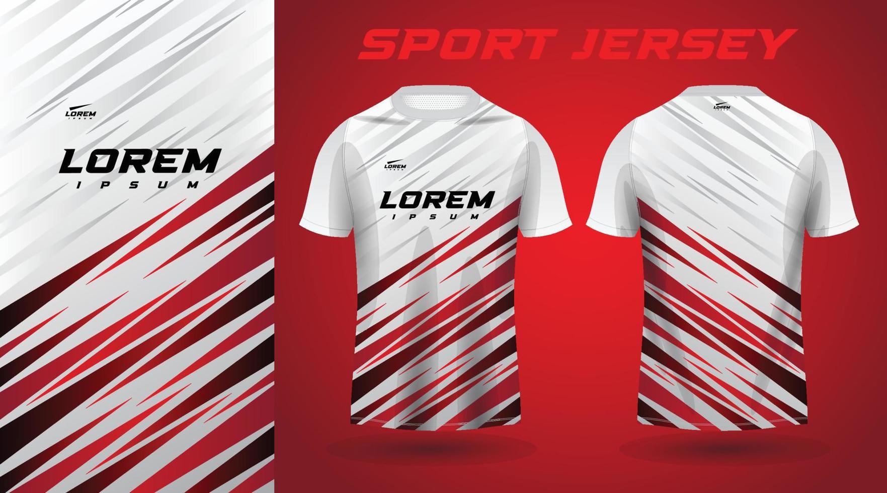 red shirt sport jersey design vector