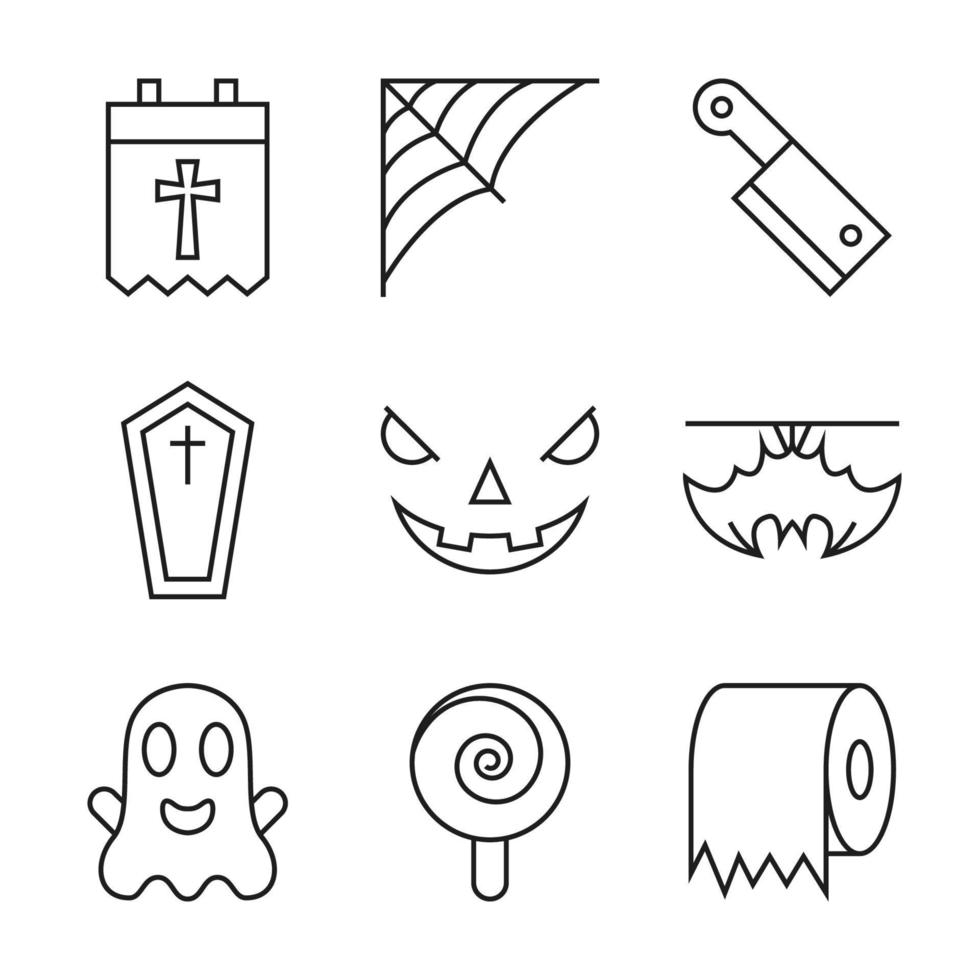 colección de elementos de halloween vector