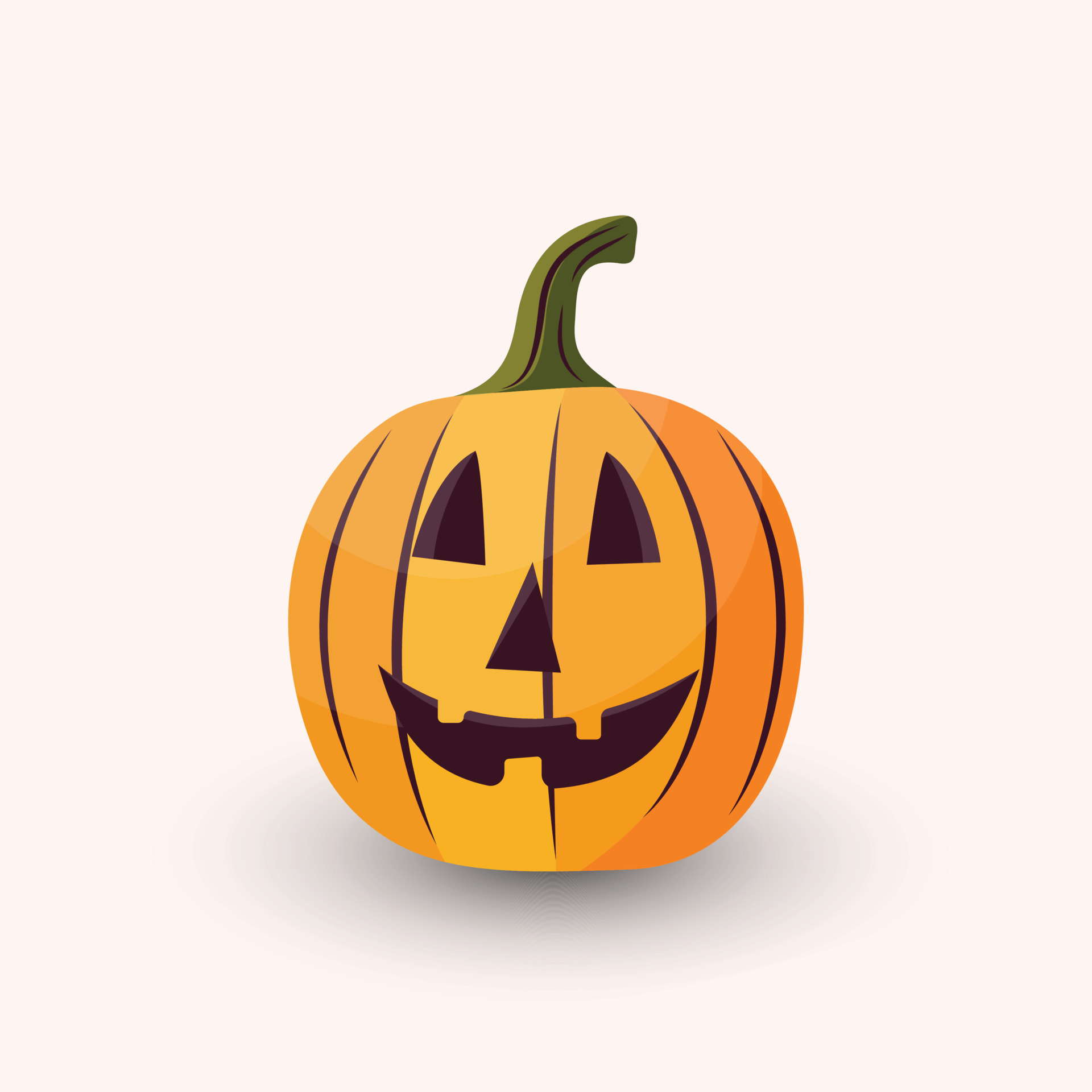 Premium Vector  Halloween scary pumpkin face cut