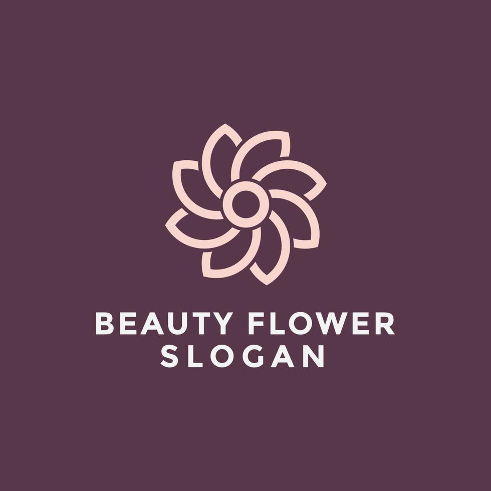 plantilla de diseño de icono de logotipo de flor de belleza. lujo, vectorial. vector