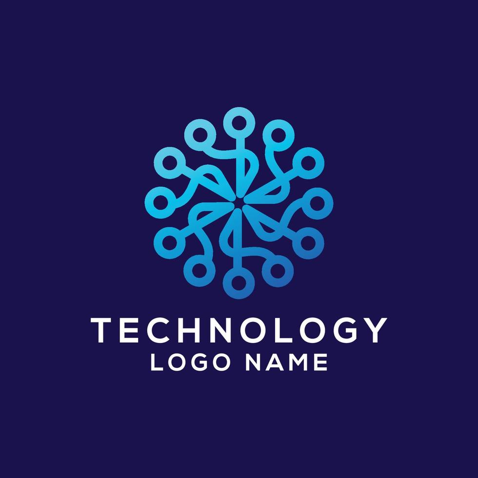 Technology logo icon design template. luxury, vector. vector
