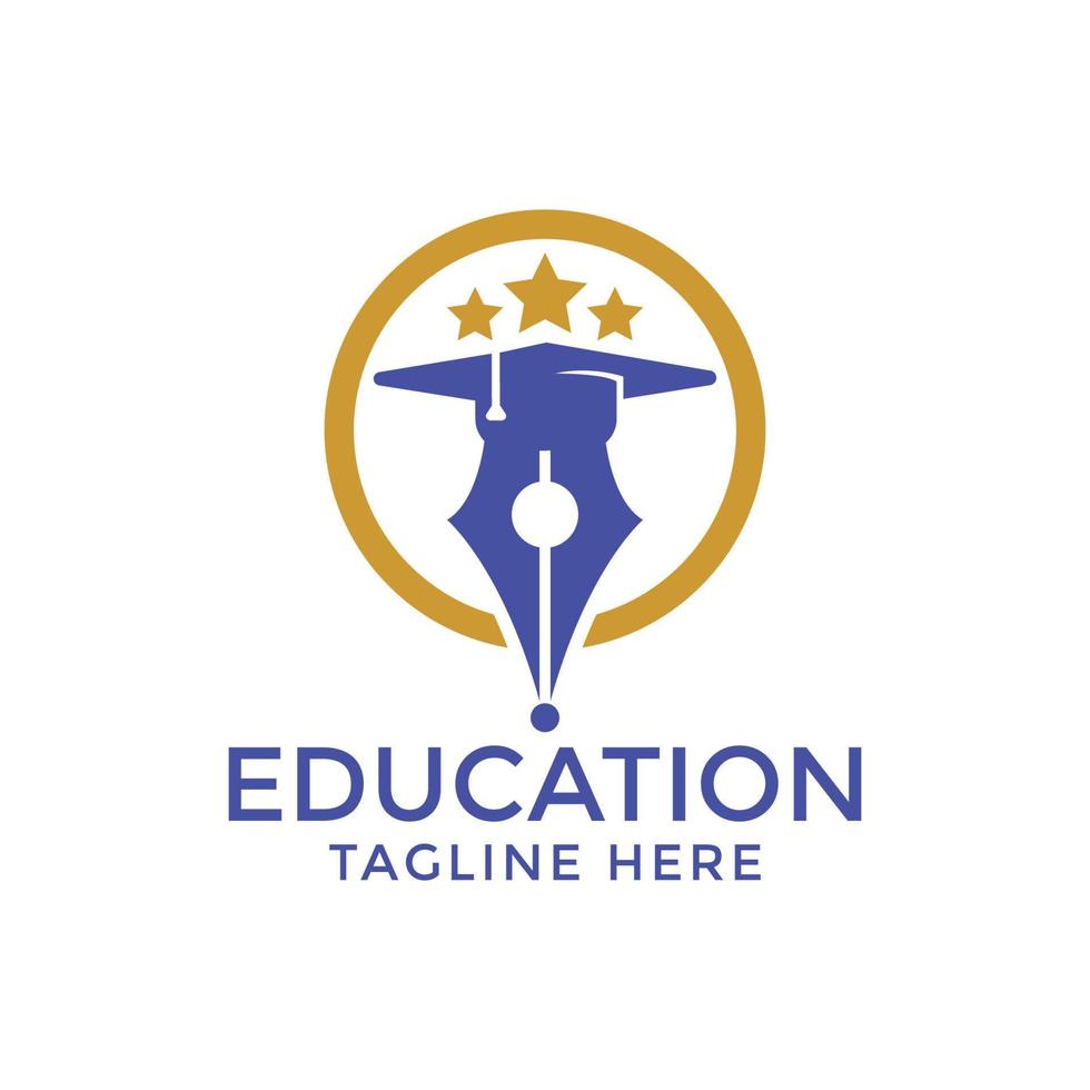 Education logo icon design template. luxury, vector. vector