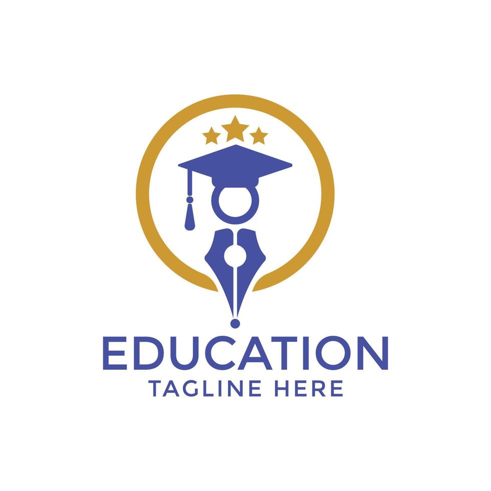 Education logo icon design template. luxury, vector. vector