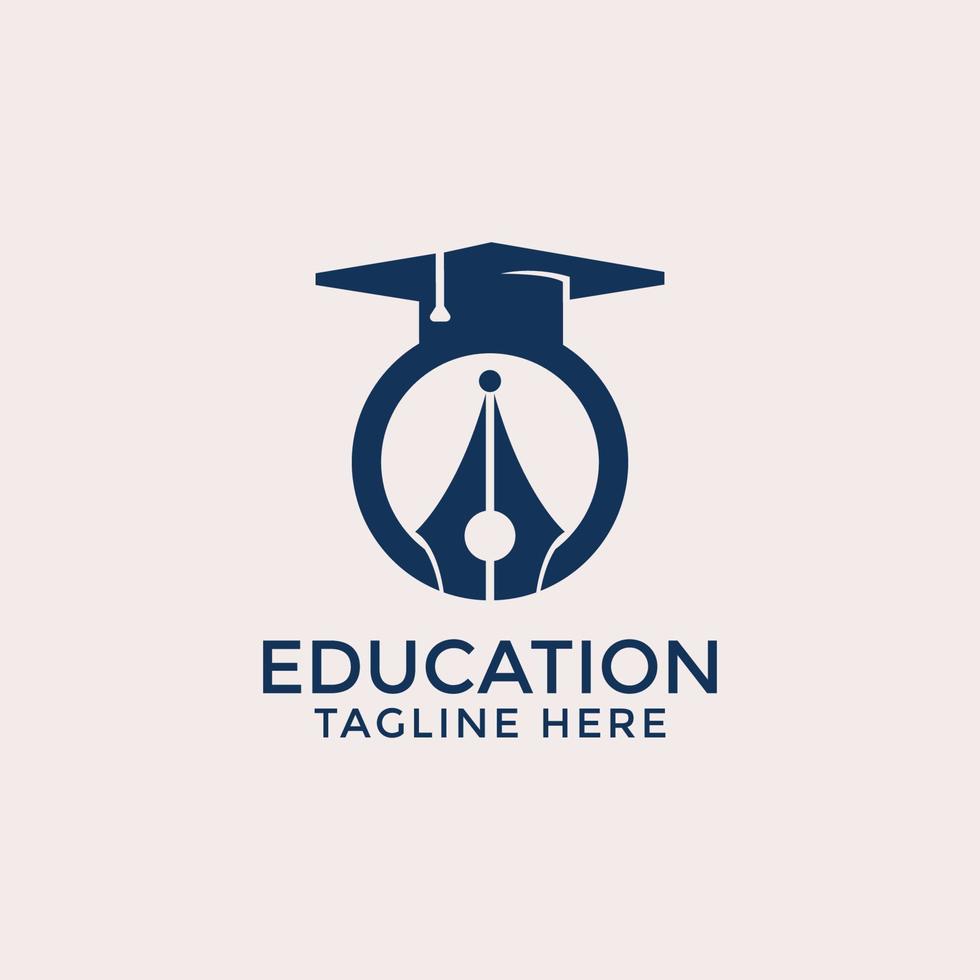 Education logo icon design template. luxury, vector. vector