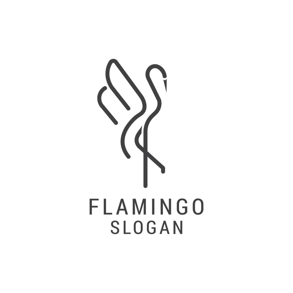 plantilla de diseño de icono de logotipo de flamenco. lujo, vectorial. vector