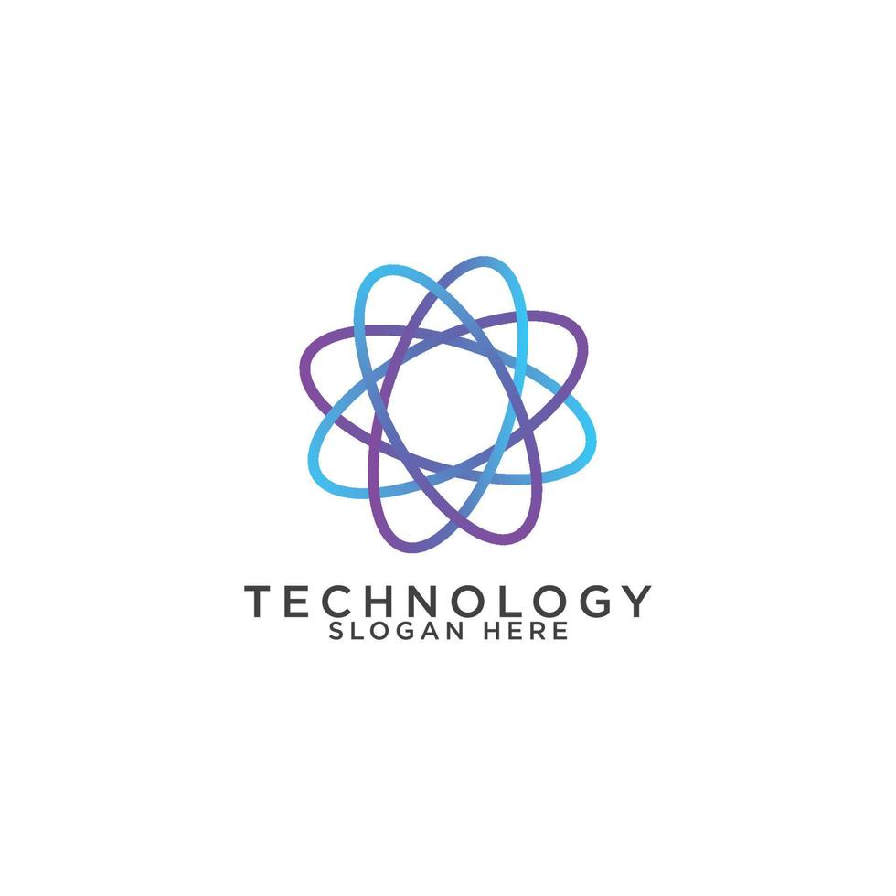 Technology logo icon design template. luxury, vector. vector