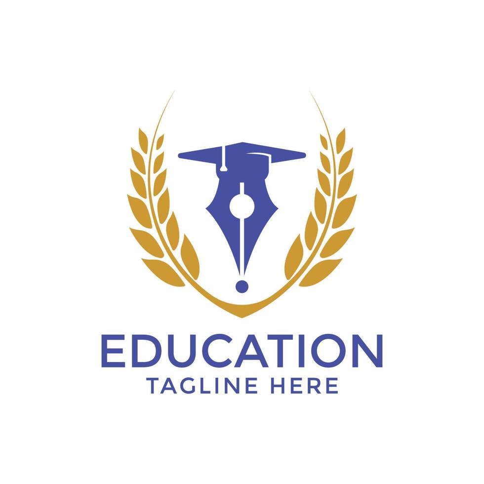 Education logo icon design template. luxury, vector. vector