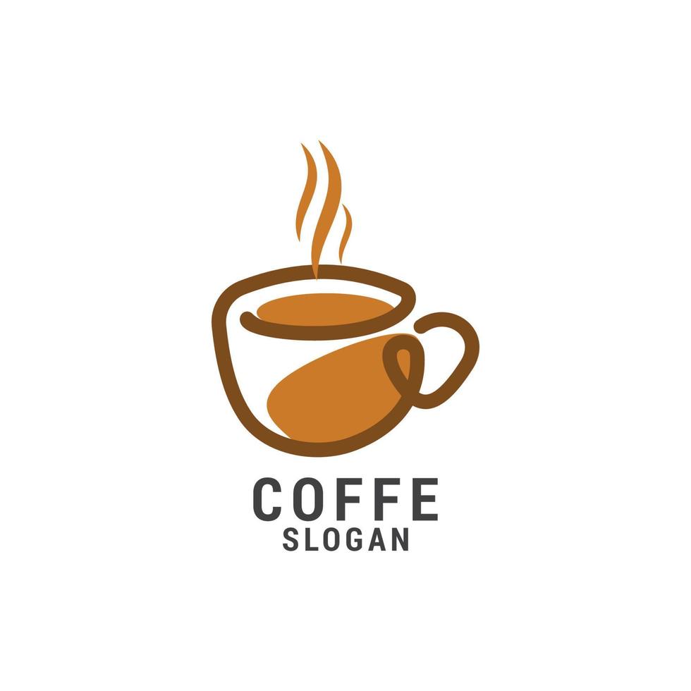 plantilla de diseño de icono de logotipo de café. lujo, vectorial vector