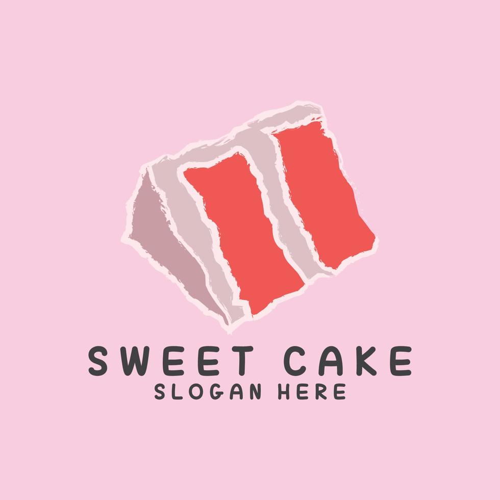 Sweet cake logo icon design template. luxury, vector. vector