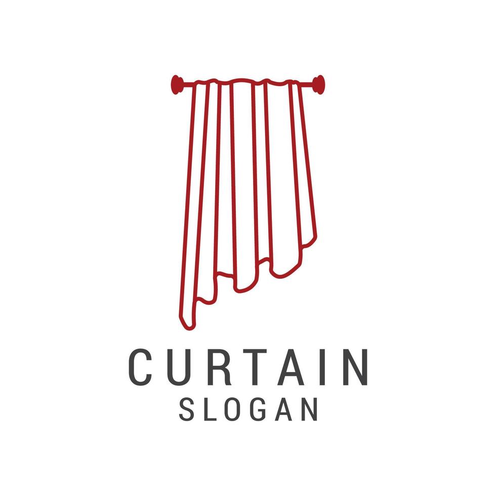 Curtain logo icon design template. luxury, vector. vector