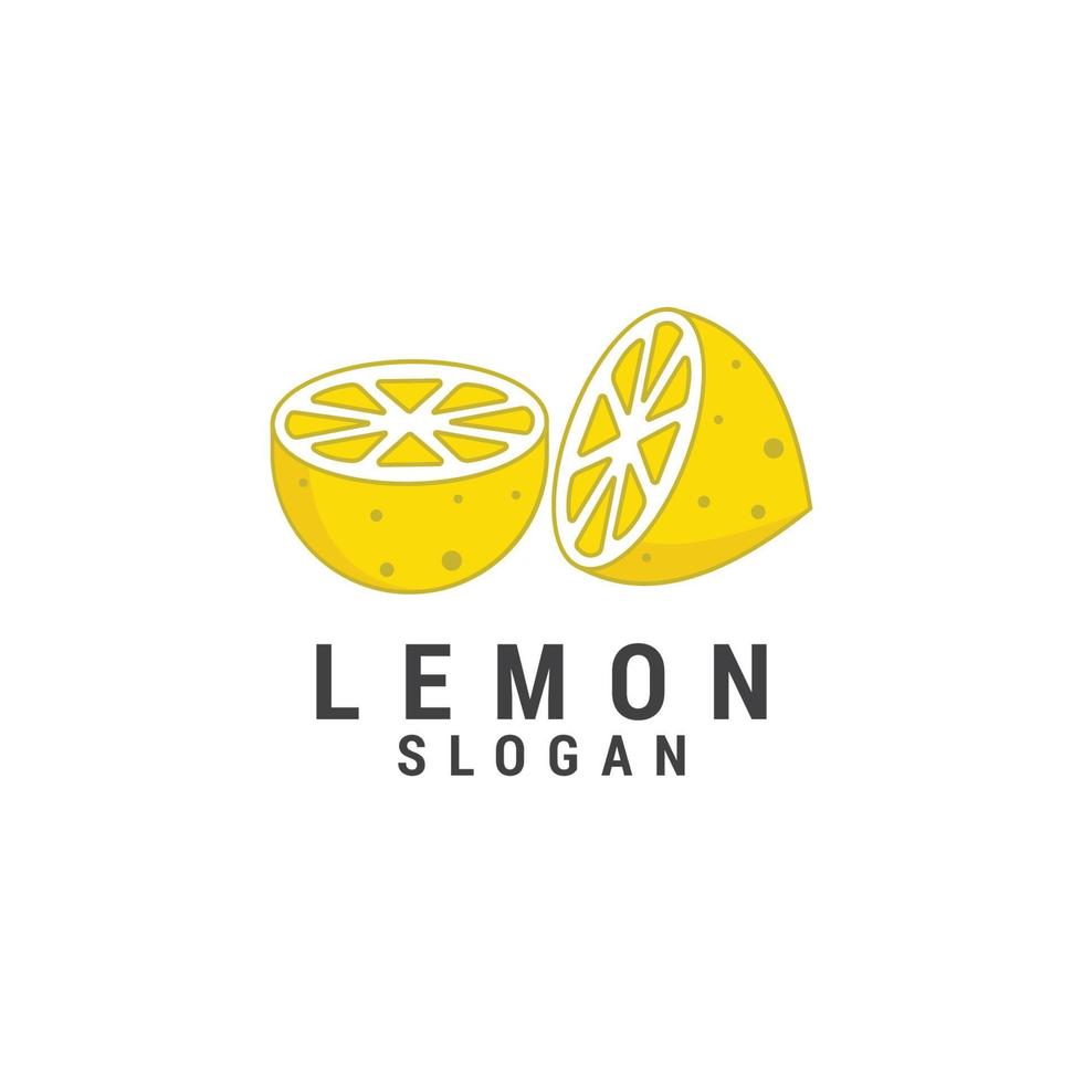 plantilla de diseño de icono de logotipo de limón. lujo, vectorial. vector
