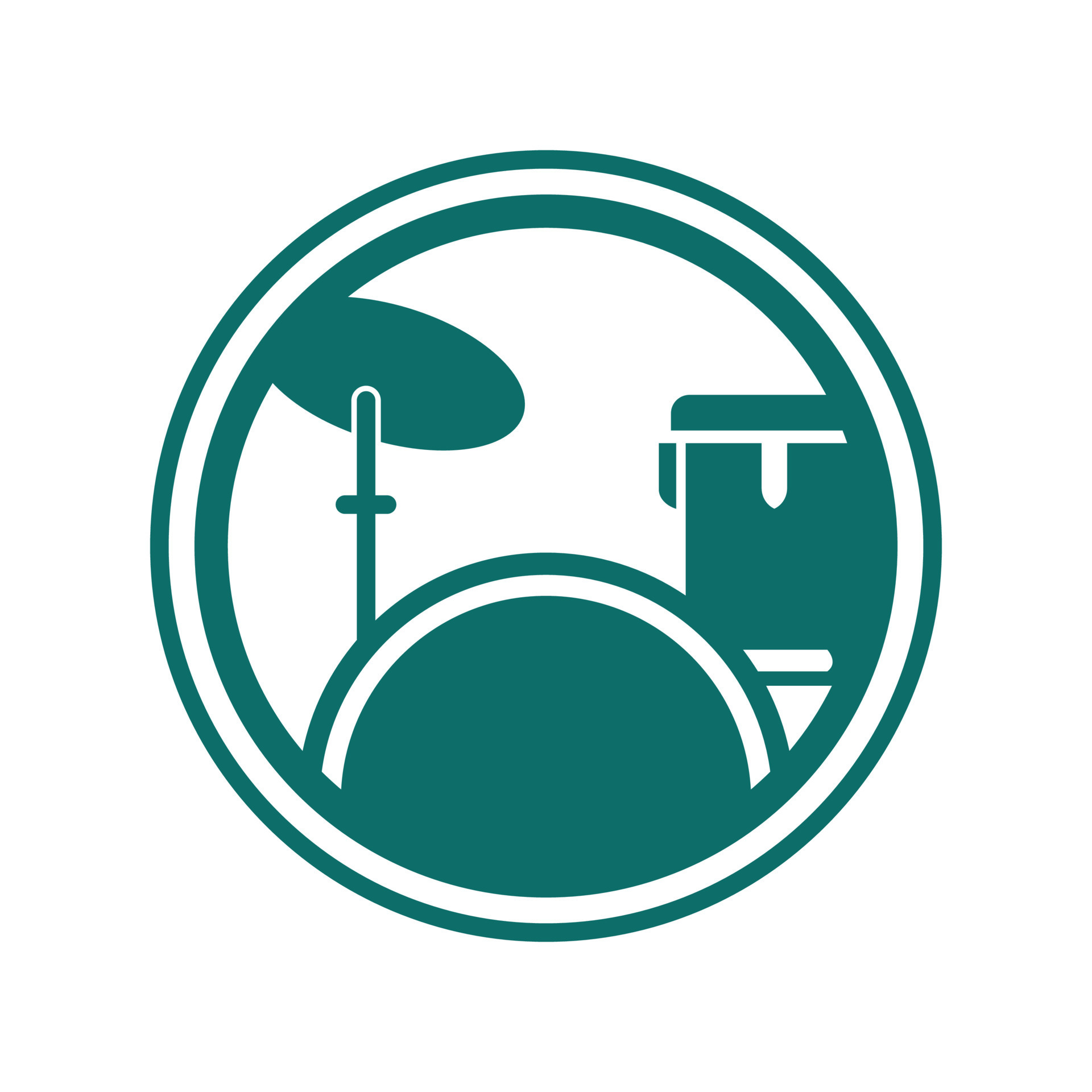 drum symbol icon in round, simple, flat style. 12673993 Vector Art at